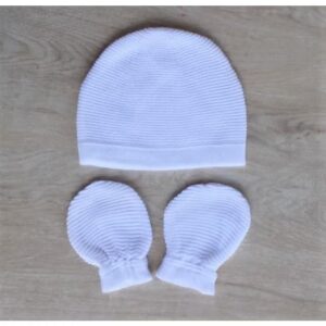 Conjunto de touca e luvas